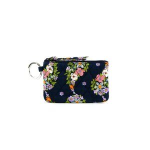 Vera Bradley Paisley Rain Cotton Zip Id Case NWT